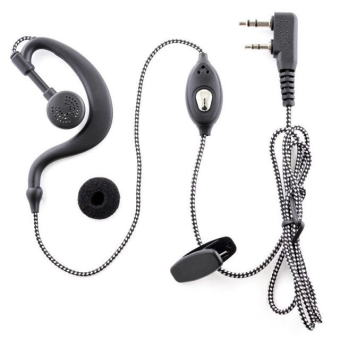 Гарнитура в шелковой оплётке для раций Baofeng/Kenwood